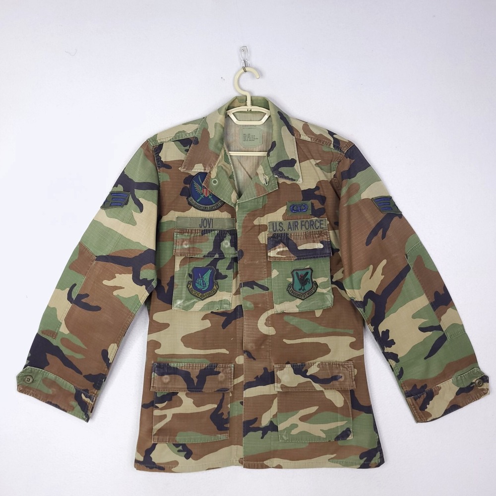 Air Force Military Jacket Wing Combat Coat S Camo Pockets